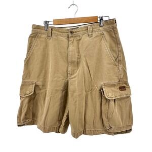 Polo Jeans Co Ralph Lauren Mens 33 Tan Khaki Cargo Utility Shorts 67th Reg RL Co